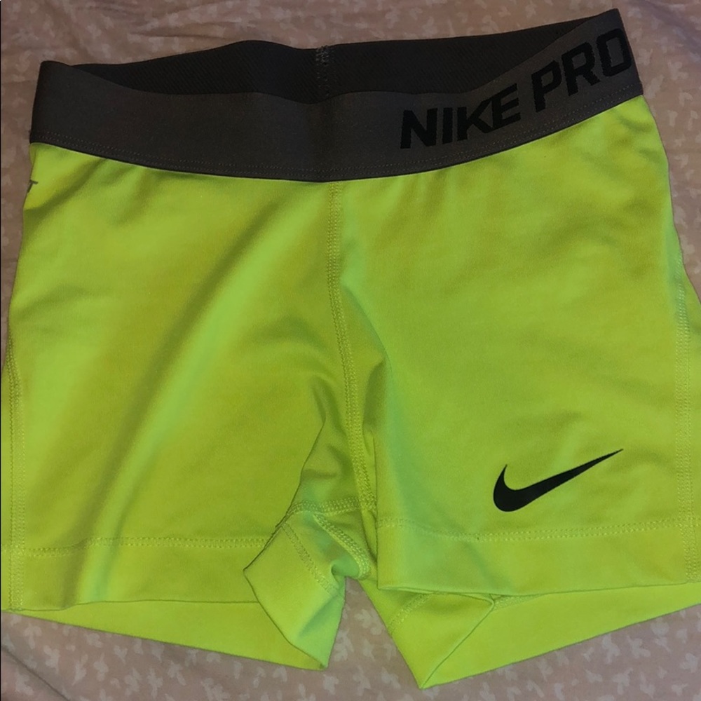 neon yellow nike pros
